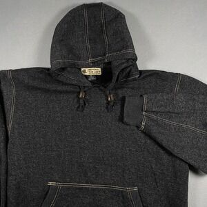 Y2K Beyond The Limit Mens XL Grey Contrast Stitch Pullover Hoodie Sweatshirt